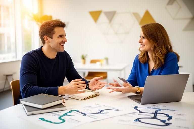 Founder che partecipa a una sessione di mentoring con un consulente per la crescita imprenditoriale